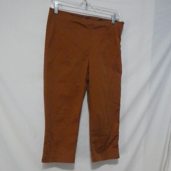 M&S COLLECTION | UK 12 | Stylish Brown Straight Leg Capris - Picture 1 of 16